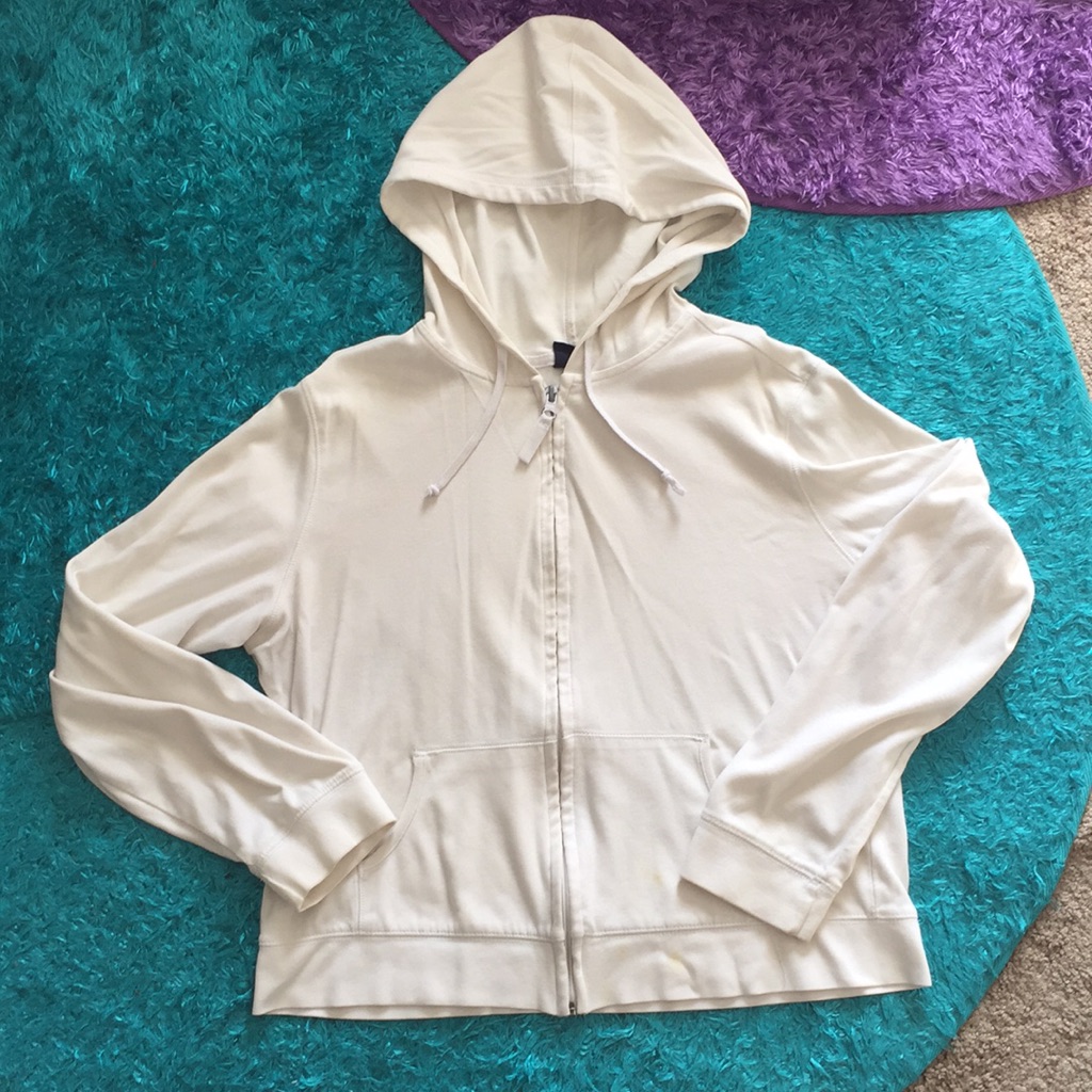 Classic Solid White Zipper Jacket